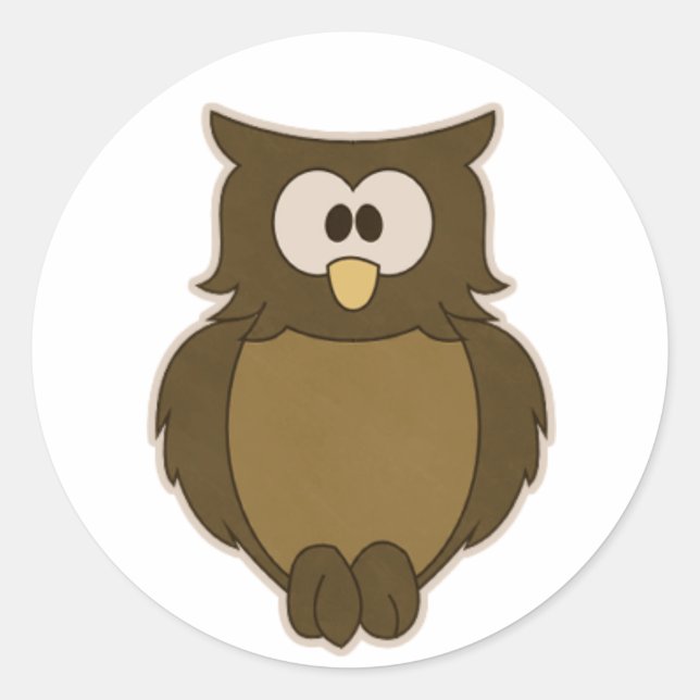Wise Owl Classic Round Sticker (Front)