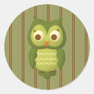 Wise Owl Classic Round Sticker