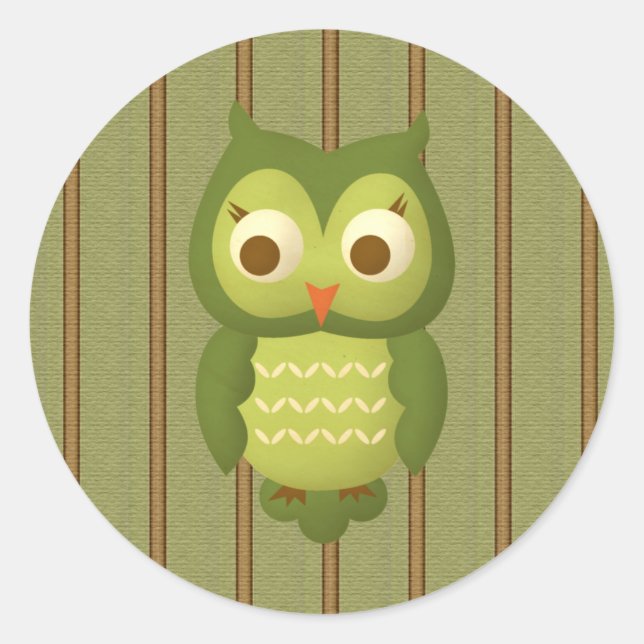 Wise Owl Classic Round Sticker (Front)