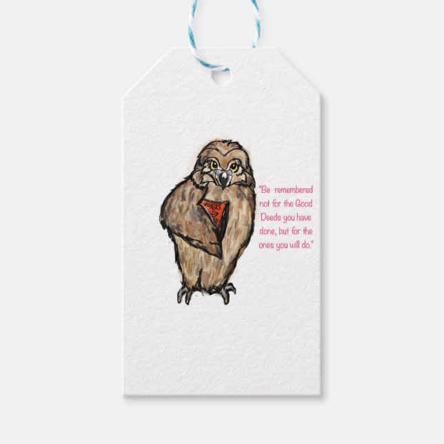 Wise Owl Gift Tags (Front)
