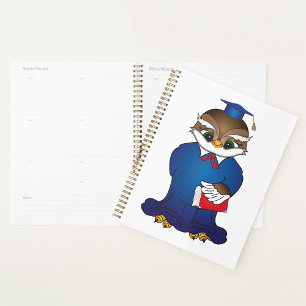 Wise Owl Graduation Cute Scholar Bird  Planner