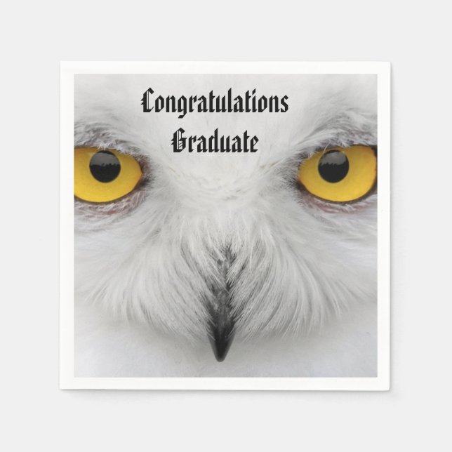 WISE OWL GRADUATION napkins (Front)