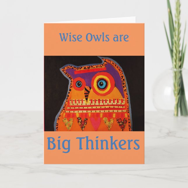 Wise Owl Greeting Card (Front)