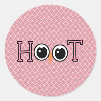 Wise Owl Hoot Classic Round Sticker