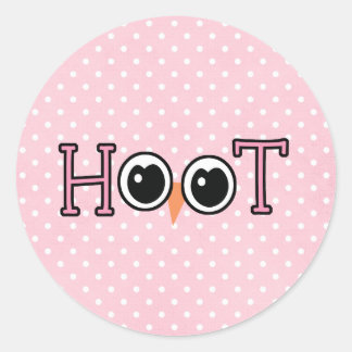 Wise Owl Hoot Classic Round Sticker