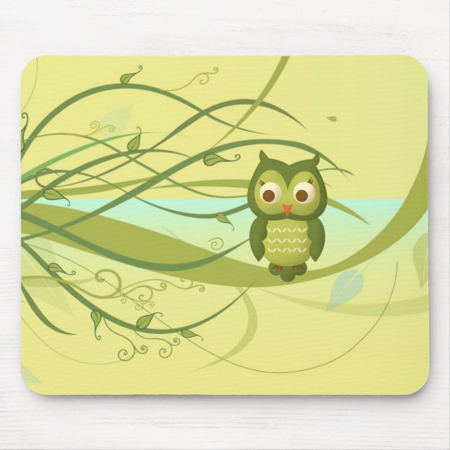 Wise Owl Mouse Pad (Front)