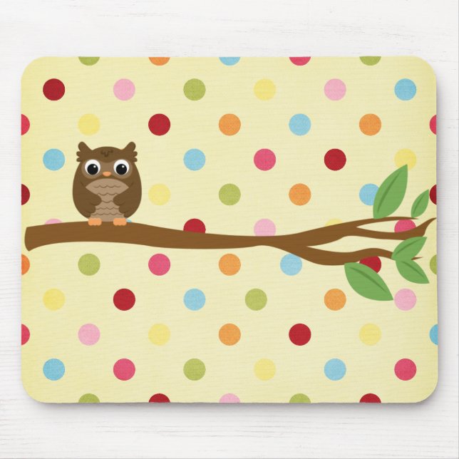 Wise Owl Mouse Pad (Front)