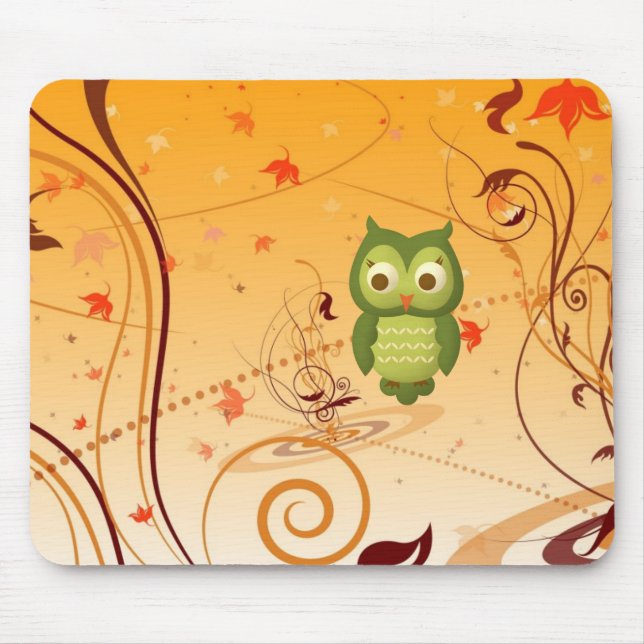 Wise Owl Mouse Pad (Front)
