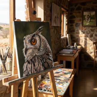 Wise Owl Painting 20260305v2 Canvas Print