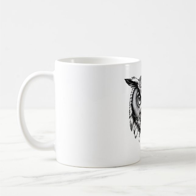 Wise Owl Spectacles T-Shirt Coffee Mug (Left)