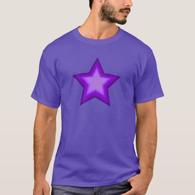 WIse Purple Five Pointed Star - Seven Layers T-Shirt (Front)