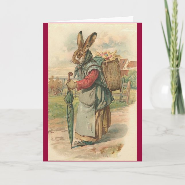 Wise Rabbit Easter Card (Front)
