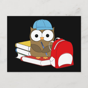 Wise School Owl Postcard