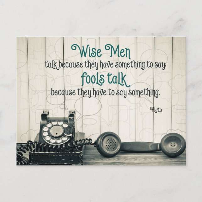 Wise Talk Postcard (Front)
