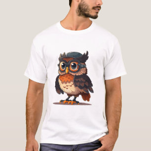 Wise Whimsy: The Scholarly Owl T-Shirt