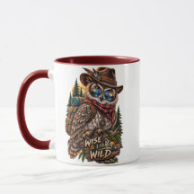 Wise & Wild Owl Mug | Two-Tone Outdoor Camp Cup
