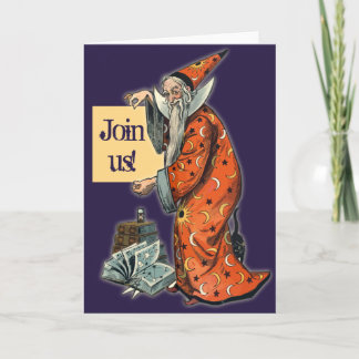 Wise Wizard Halloween Party Invitations