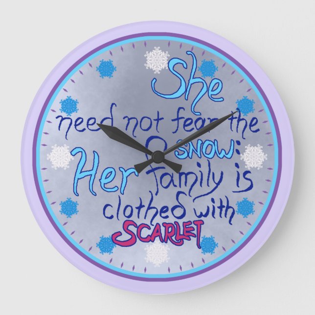 Wise Woman in Winter clock (Front)