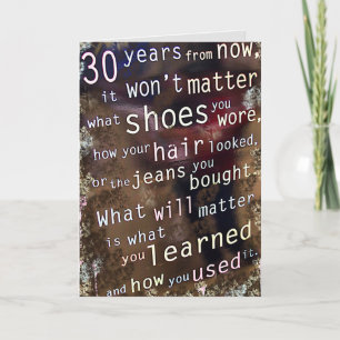 wise words on grunge card