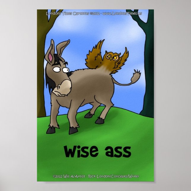 WiseAss Donkey/Owl Funny Posters (Front)