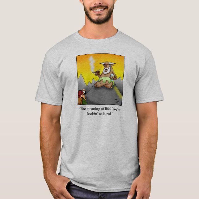 Wiseman Cigar Humour  Tee Shirt (Front)