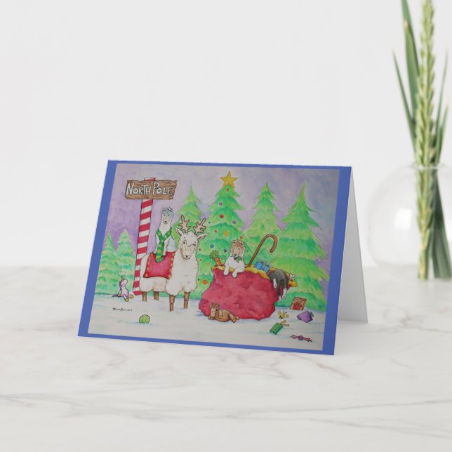 Wish Ewe A Merry Christmas Holiday Card (Front)