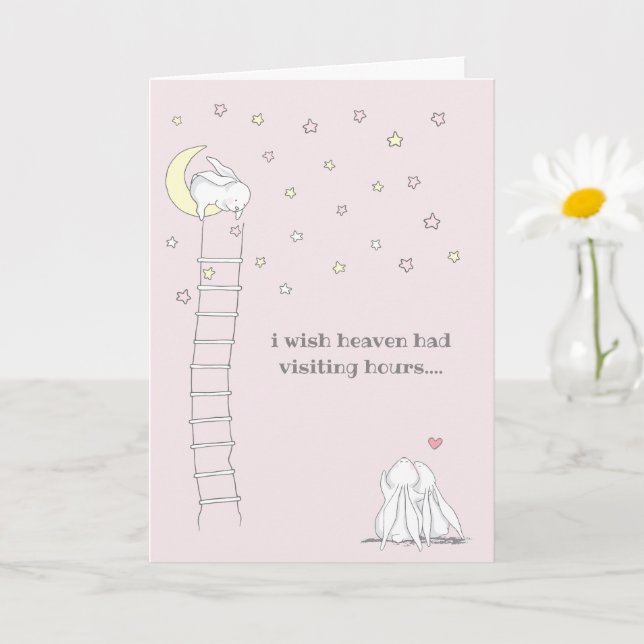 Wish Heaven Had Visiting Hours Child Loss Sympathy Card (Small Plant)