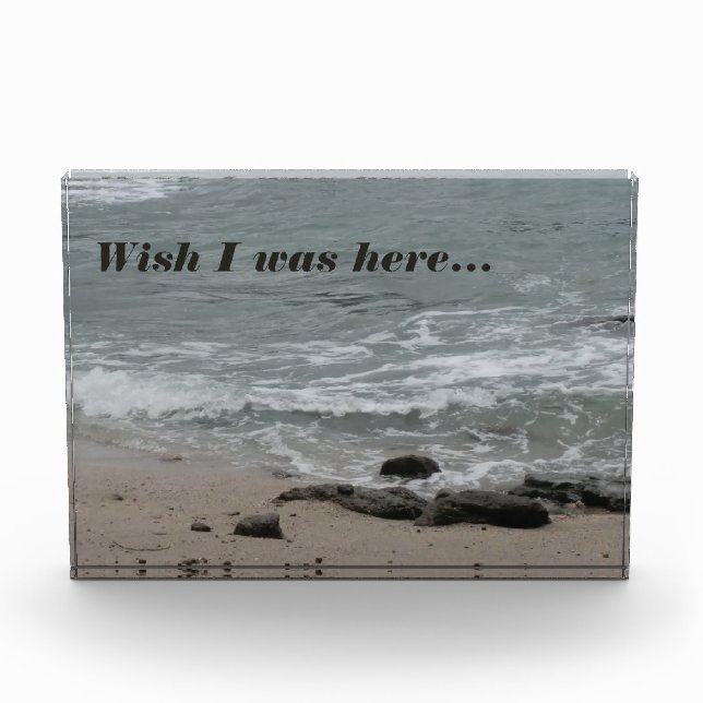 Wish I Was Here (beach) Postcard Photo Block (Front)