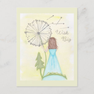 Wish on a dandelion little girl enclosure card