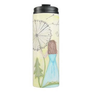 Wish on a dandelion little girl thermal tumbler