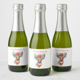 Wish someone a happy and successful new one champa sparkling wine label