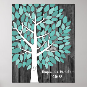 Wish Tree - 100 Leaf Guest Book Alternative Poster