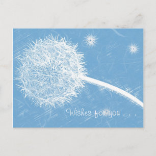 Wish upon a dandelion postcard