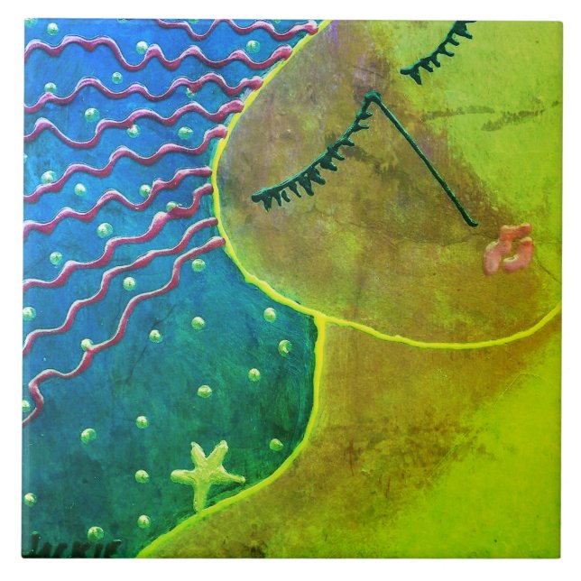 Wish Upon a Star Abstract Art Tile (Front)