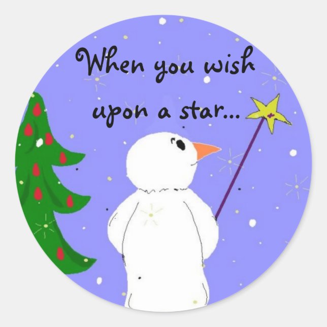 Wish Upon A Star Classic Round Sticker (Front)