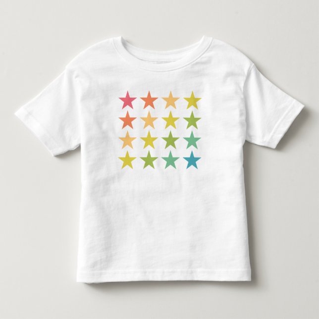 Wish Upon a Star - Colourful Rainbow Star T-Shirt (Front)