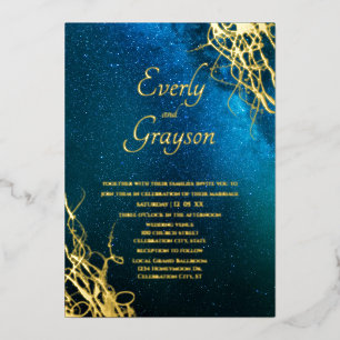 Wish Upon a Star Fairytale Blue & Gold Wedding    