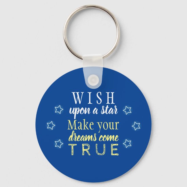 Wish upon a star keychain (Front)