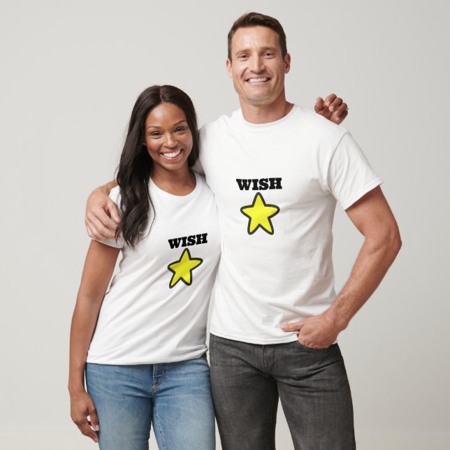 Wish Upon a Star Rebus Puzzle Wordplay T-Shirt (Unisex)