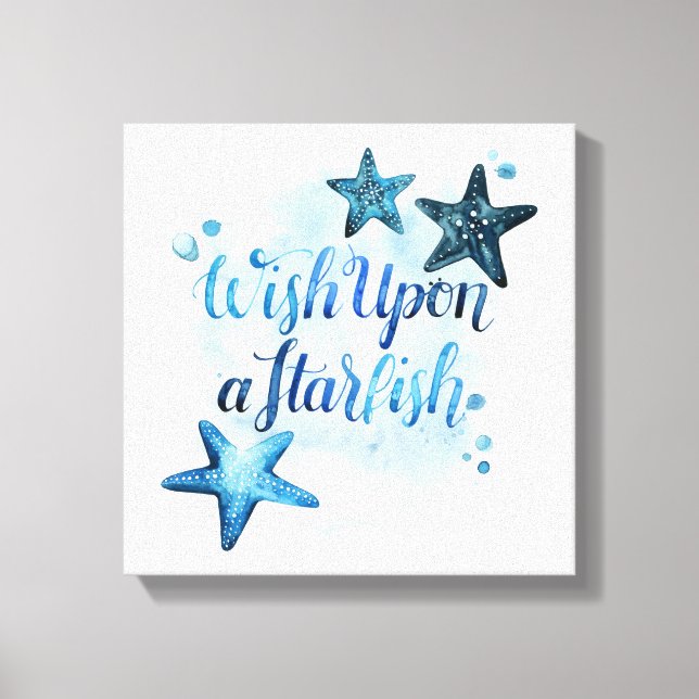 Wish Upon a Starfish Canvas Print (Front)