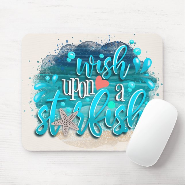 Wish Upon a Starfish Mouse Pad (With Mouse)