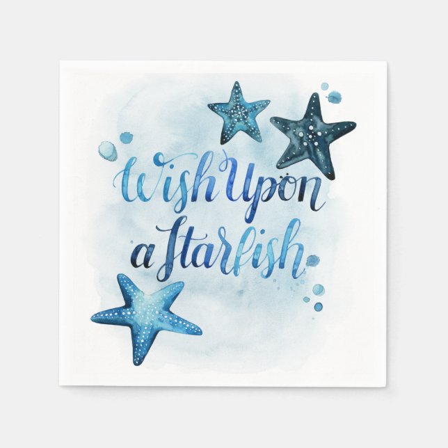 Wish Upon a Starfish Napkin (Front)