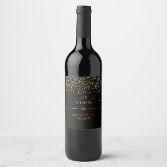 Wish you a happy and successful new year wine labe wine label (Front)