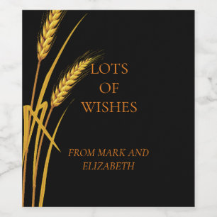 Wish you a happy and successful new year wine labe wine label