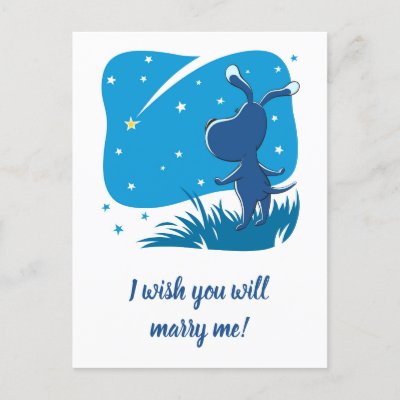 Wish You Marry Me Dog Puppy Shooting Star Proposal