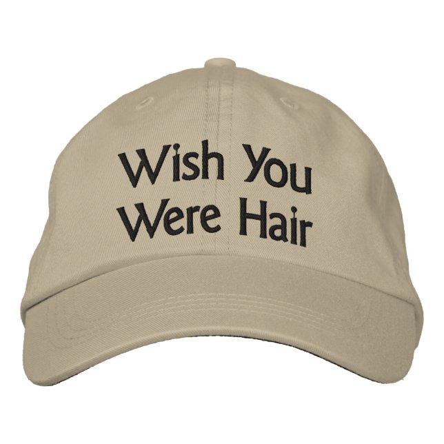 Wish You Were Hair Baseball Cap (Front)