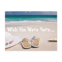 Wish You Were Here Beach Postcard