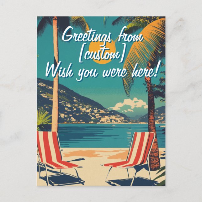 Wish you were here! Customizable post card (Front)