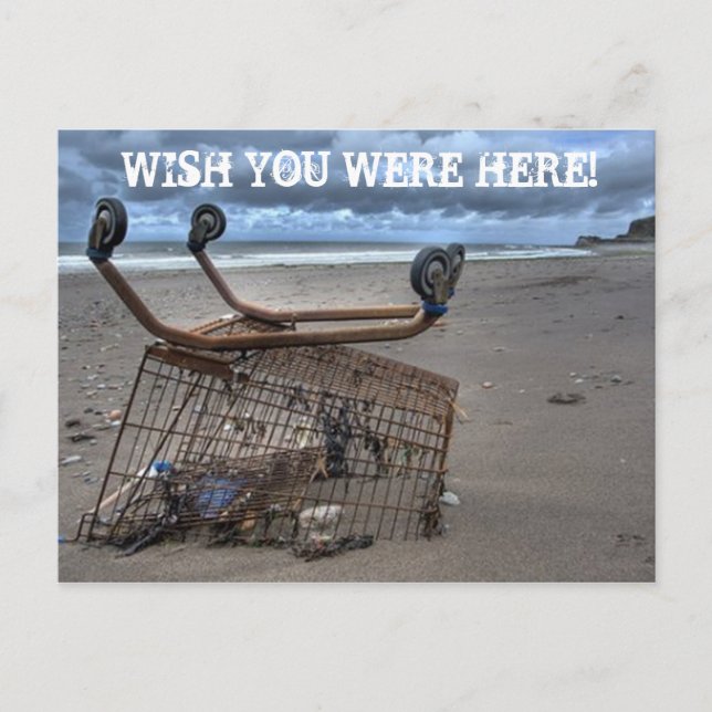 Wish you were here funny postcard (Front)