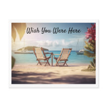 Wish You Were Here Vacation Postcard Template